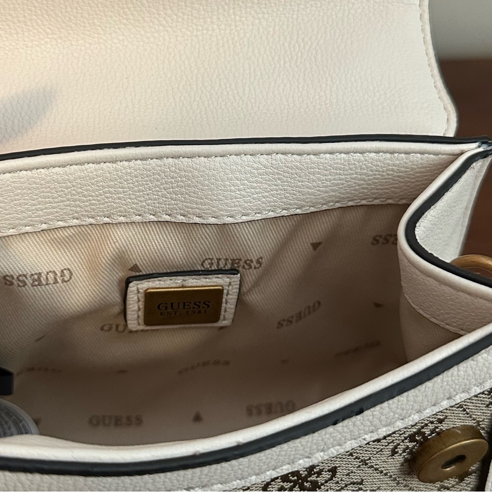 Guess Stephi Jacquard Logo Micro Mini Bag in brown - Picture 9 of 11